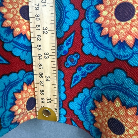 LuLaRoe Amelia Dress Floral Print Red Blue Yellow Size S - Picture 6 of 7